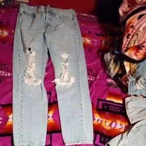 Distressed Light Blue Women's Jeans